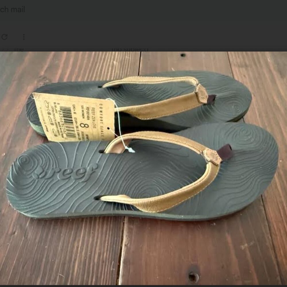 NEW Reef Women's Zen Love Beach Flip Flops Thongs Sandal Sandals Size 8 Shoes